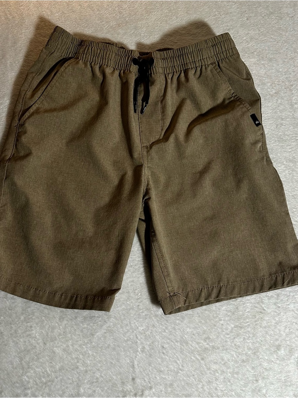 Quiksilver boys khaki Elastic-Waist Shorts